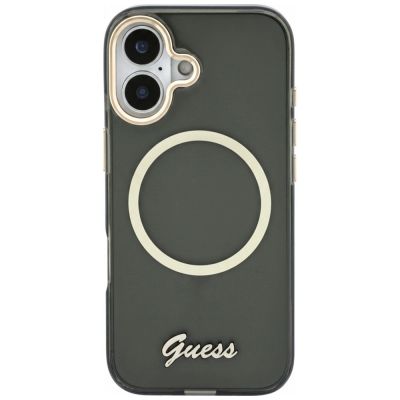 3. Etui Guess IML Script Metal MagSafe na iPhone 17 - czarne