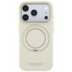 3. Etui Guess Ring Stand 360 Grained Classic Logo MagSafe na iPhone 18 Pro Max / 17 Pro Max - beżowe