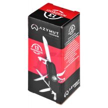 Scyzoryk AZYMUT Izeron - 13 narzędzi + kabura, 90 mm czarny (HK20017-8BL)