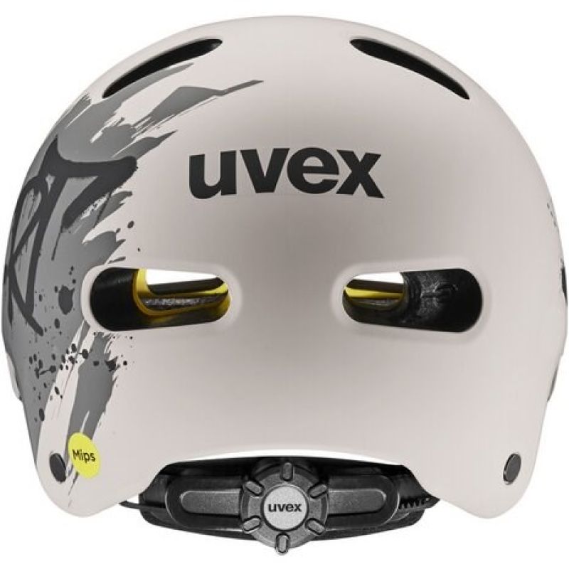 5. Kask rowerowy dziecięcy UVEX Kid 4 Style MIPS, dirt warm grey