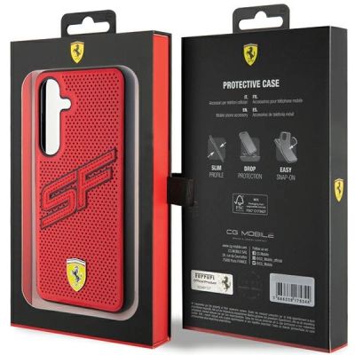 8. Etui Ferrari Big SF Perforated na Samsung Galaxy S24+ - czerwone