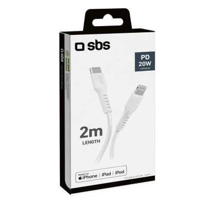 4. Kabel SBS TECABLELIGTC2W USB-C - Lightning  2 m - biały