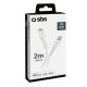 4. Kabel SBS TECABLELIGTC2W USB-C - Lightning  2 m - biały