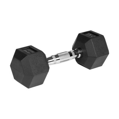 4. Hantle żeliwne gumowane HEX 2x5 kg REBEL ACTIVE