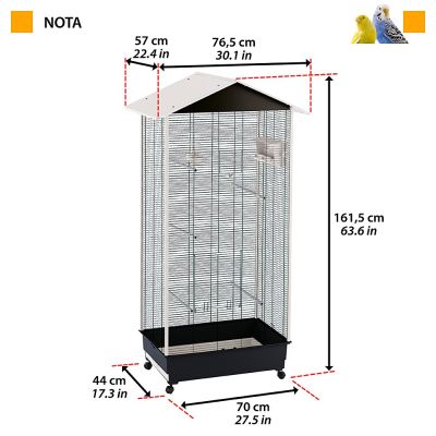 2. FERPLAST Nota - woliera dla ptaków - 161,5 cm