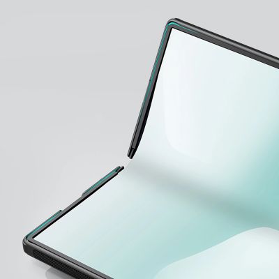 13. Etui Nillkin Super Frosted Shield Fold Magnetic na Samsung Galaxy Z Fold 7 kompatybilne z MagSafe z miejscem na S Pen - czarne