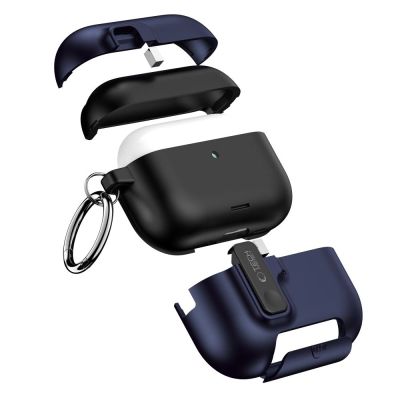 7. Etui Tech-Protect Slim Hook na AirPods Pro 3 - granatowe