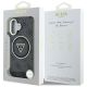 8. Etui Guess IML Metal Glitter 4G Circle Triangle MagSafe na iPhone 16 - czarne