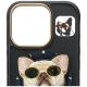 7. Etui Nimmy Glasses Cool Dog MagSafe do iPhone 16 Pro - czarny