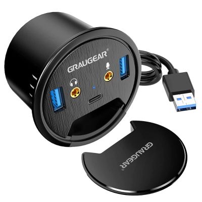 GRAUGEAR G-THUB-AU-60 huby i koncentratory USB 3.2 Gen 1 (3.1 Gen 1) Type-A Czarny