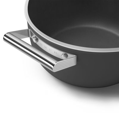 5. Smeg CSF2412BLM Kochtopf, 20 cm, Keramik, Edelstahlgriff, Mattschwarz