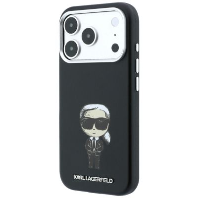 3. Etui Karl Lagerfeld Smooth Ikonik Sketch MagSafe do iPhone 18 Pro / 17 Pro - czarne