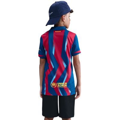 4. Koszulka dla dzieci Nike FC Barcelona Stadium 25/26 granatowo-czerwona FZ1307 432
