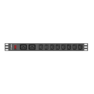 LANBERG LISTWA ZASILAJĄCA RACK 19" PDU PDU-02I1908I-0200-C20-BK (1U, 16A, 2X C19, 8X IEC C13, 2M, WTYK C20)