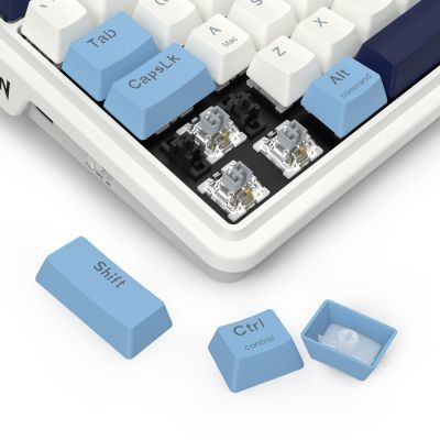 7. REDRAGON K728WBB-RGB-PRO Antonium Pro klawiatura USB + RF Wireless + Bluetooth Biały, Niebieski