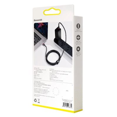 23. Kabel Baseus CATKLF-AL91 USB-C - USB-C PD QC 100W 5A 480Mb/s 2m - czarno-czerwony