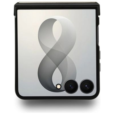 4. Etui Guess Magnetic Ring Stand Grained Classic Logo MagSafe na Samsung Galaxy Z Flip 8 - beżowe