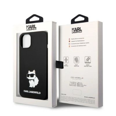 8. Etui Karl Lagerfeld Silicone Choupette MagSafe na iPhone 14 Plus - czarne