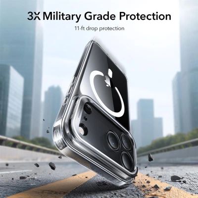 6. Etui ESR Classic Hybrid Kickstand MagSafe na iPhone 17 Pro - przezroczyste