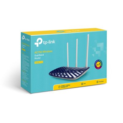 4. TP-Link Archer C20 AC750 V4.0 router bezprzewodowy Fast Ethernet Dual-band (2.4 GHz/5 GHz) Granatowy (marynarski)