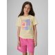 T-shirt regular z nadrukiem dziewczęcy 4F 4FJRSS26TTSHF4418-73S