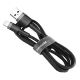 2. Kabel Baseus Cafule USB-A / Lightning 2.4A QC 3.0 0.5 m - czarno-szary