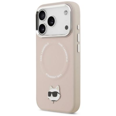 2. Etui Karl Lagerfeld Choupette Pin MagSafe do iPhone 17 Pro - różowe