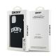 4. Etui DKNY Liquid Silicone White Printed Logo MagSafe na iPhone 12/12 Pro - czarne