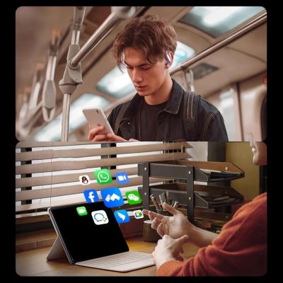 3. Słuchawki Dudao U17Z Bluetooth 5.3 OWS z zausznikami - białe