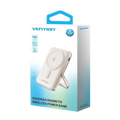 8. Bezprzewodowy magnetyczny powerbank Vention 20W PD 10000 mAh biały