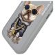7. Etui Nimmy Glasses Cool Dog na iPhone 16 - szare