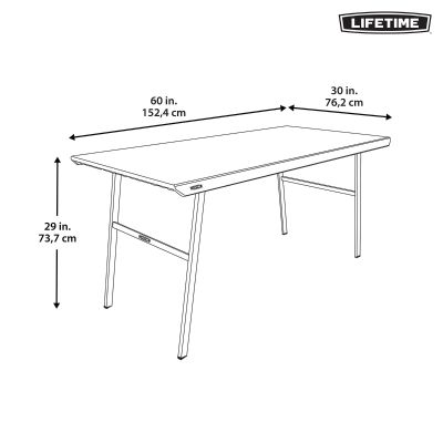 15. LIFETIME BIURKO SKŁADANE 152CM 80957