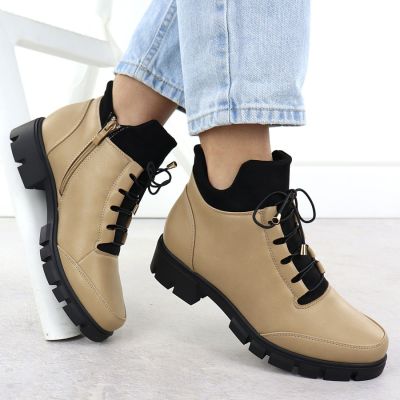 5. Botki damskie beżowe Jezzi RMR23123