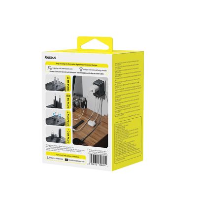 5. Adapter podróżny Baseus EnerCore CG11 70W 6w1 ze zwijanym kablem USB-C - czarny