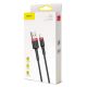 9. Kabel Baseus Cafule USB-A / Lightning 2A QC 3.0 3 m - czarno-czerwony