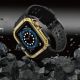 6. Pasek z etui ochronnym Protect Strap Band do Apple Watch 42 / 44 / 45 mm opaska obudowa pancerna - czarny, złoty