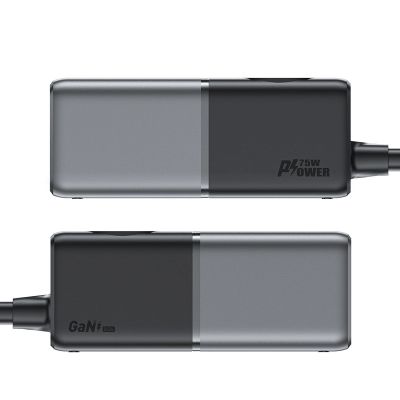 7. Ładowarka biurkowa Acefast Z2 GaN 75W PD 3x USB-C 2x USB-A - czarno-szara