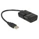 DeLOCK 62588 kabel USB 0,15 m USB A Czarny