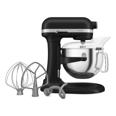 9. KitchenAid 5KSM60SPXEBM Mikser stojący 375 W Czarny