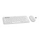 17. Logitech 920-012204 klawiatura Dołączona myszka Uniwersalne RF Wireless + Bluetooth QWERTZ Niemiecki Biały