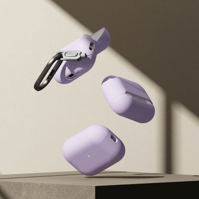 4. Etui Ringke Silicone na AirPods Pro 3 - fioletowe