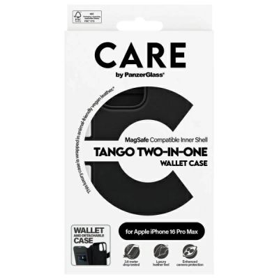 4. Etui CARE by PanzerGlass Feature Tango 2in1 Wallet MagSafe na iPhone 16 Pro Max - czarne