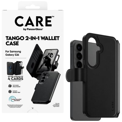 5. Etui CARE by PanzerGlass Tango 2w1 Wallet na Samsung Galaxy S26 - czarne