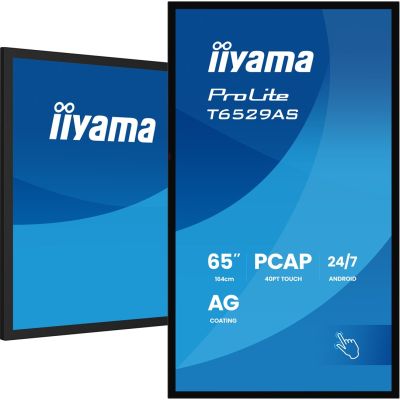6. Interaktywny Wyświetlacz iiyama T6529AS-B1AG 65" All-In-One 3840x2160 4K UHD 4GB RAM 32GB Pamięci Android 14 2xHDMI+USB-C VESA 400x400