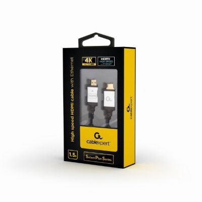 3. Kabel GEMBIRD Seria select plus CCB-HDMIL-1.5M (HDMI M - HDMI M; 1,5m; kolor czarny)