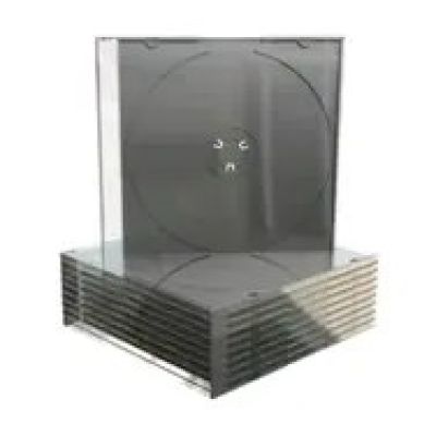 2. MediaRange BOX21 opakowania na płyty CD Pojemnik na klejnot 1 dysków Czarny, Przezroczysty