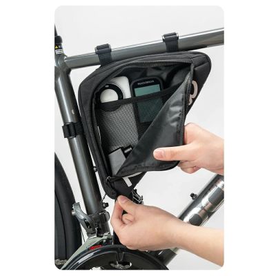 3. Torba rowerowa Rockbros G002 Flash Journey na ramę trójkątna 1.4 l - czarna