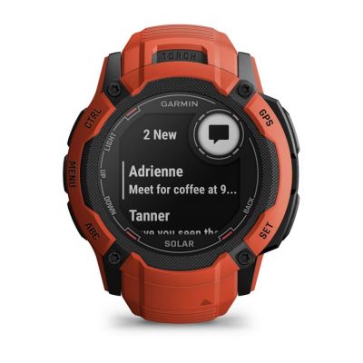 9. Zegarek sportowy Garmin Instinct 2X SOLAR Czerwony
