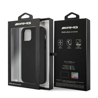 8. Etui AMG Leather Hot Stamped na iPhone 12 Pro Max - czarne