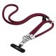 5. Smycz do telefonu Tech-Protect C10S Crossbody (114 cm) + na nadgarstek (31 cm) - bordowo-tytanowa